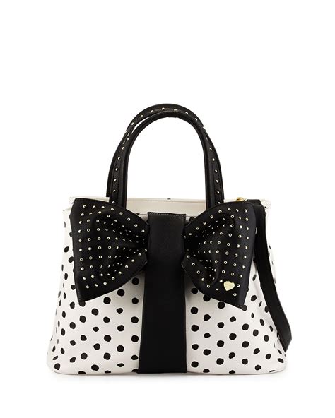 polka dot handbags black white.